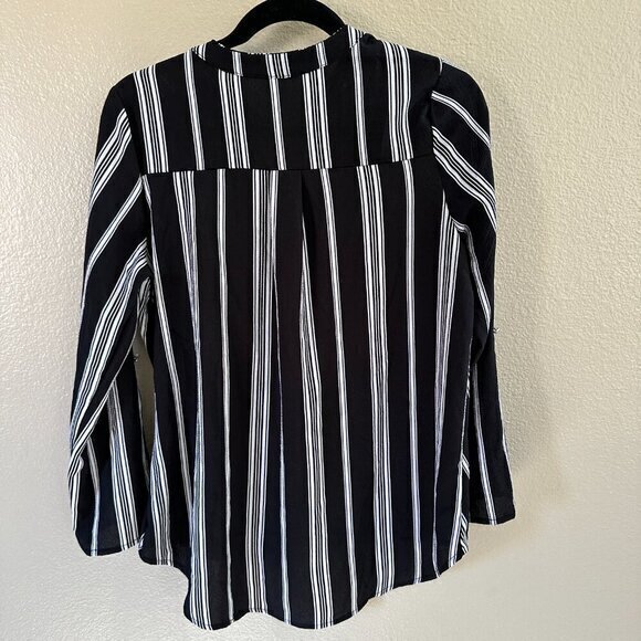 NY Collection Black Long Sleeve Blouse, long sleeve blouse,‎ black blouse, - Picture 8 of 8